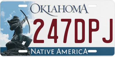 OK license plate 247DPJ