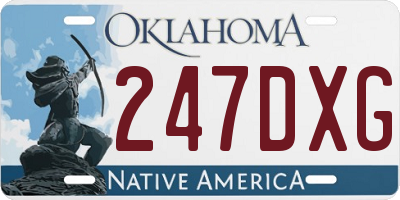 OK license plate 247DXG