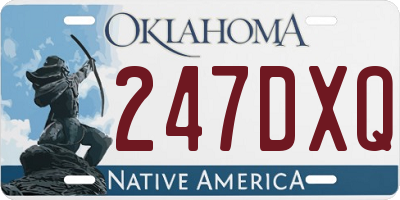 OK license plate 247DXQ
