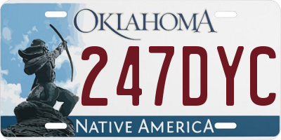OK license plate 247DYC
