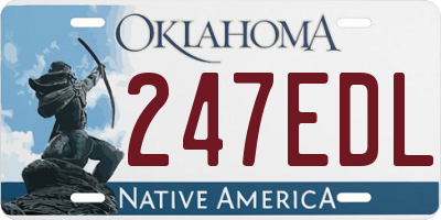 OK license plate 247EDL