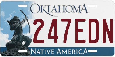 OK license plate 247EDN