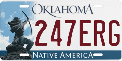 OK license plate 247ERG