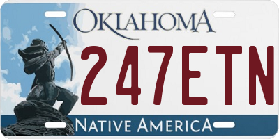 OK license plate 247ETN