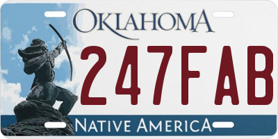 OK license plate 247FAB