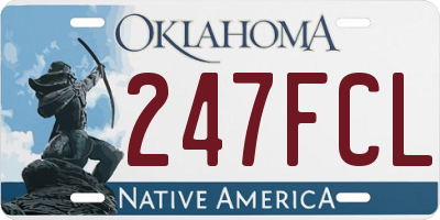 OK license plate 247FCL