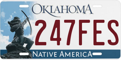 OK license plate 247FES