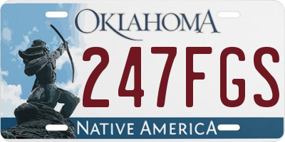 OK license plate 247FGS