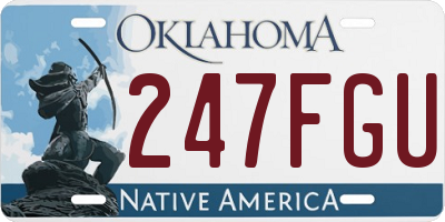 OK license plate 247FGU