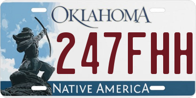 OK license plate 247FHH