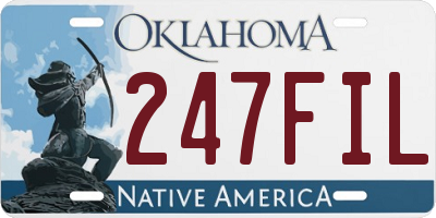 OK license plate 247FIL