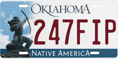 OK license plate 247FIP