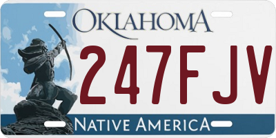 OK license plate 247FJV