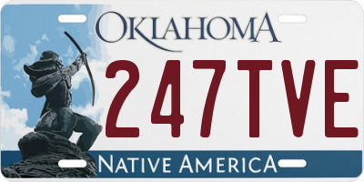OK license plate 247TVE