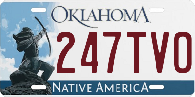 OK license plate 247TVO