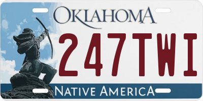 OK license plate 247TWI