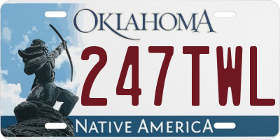 OK license plate 247TWL