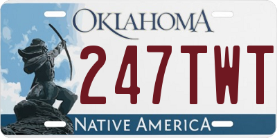 OK license plate 247TWT