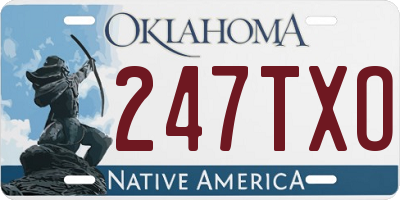 OK license plate 247TXO