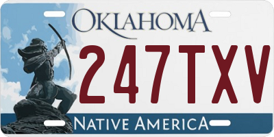 OK license plate 247TXV
