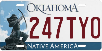 OK license plate 247TYO