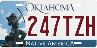 OK license plate 247TZH