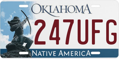 OK license plate 247UFG