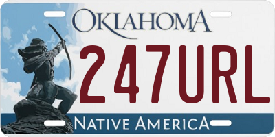 OK license plate 247URL