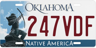 OK license plate 247VDF