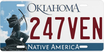 OK license plate 247VEN
