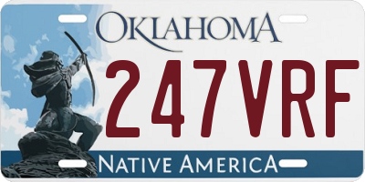 OK license plate 247VRF