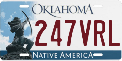 OK license plate 247VRL