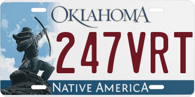OK license plate 247VRT
