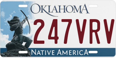 OK license plate 247VRV