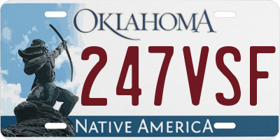 OK license plate 247VSF