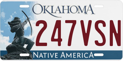 OK license plate 247VSN