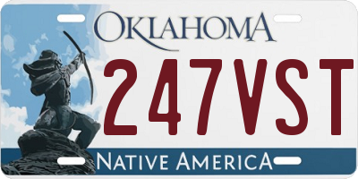 OK license plate 247VST