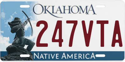OK license plate 247VTA
