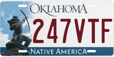 OK license plate 247VTF