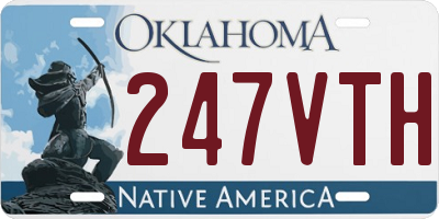 OK license plate 247VTH