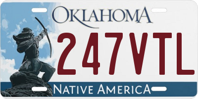 OK license plate 247VTL