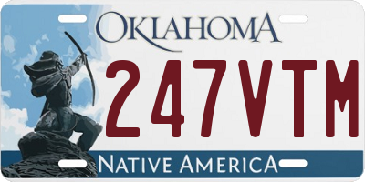 OK license plate 247VTM