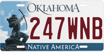 OK license plate 247WNB