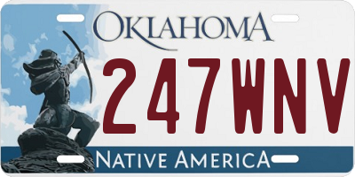 OK license plate 247WNV