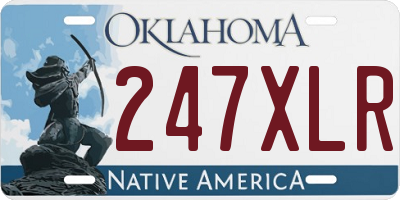 OK license plate 247XLR
