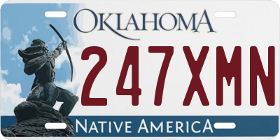 OK license plate 247XMN