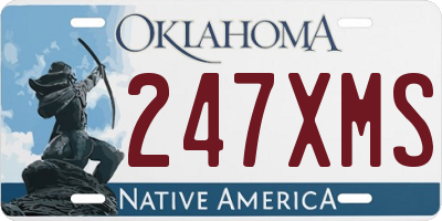 OK license plate 247XMS