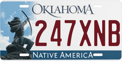 OK license plate 247XNB