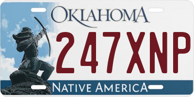 OK license plate 247XNP
