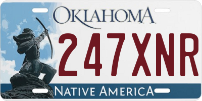 OK license plate 247XNR